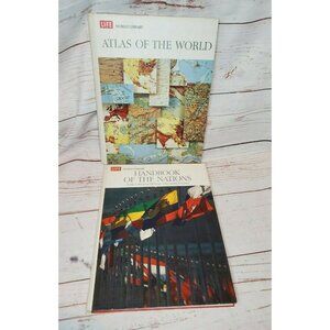 Vintage Time Life World Library Atlas of the World & Handbook of the Nations – H